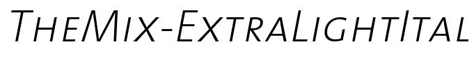 TheMix-ExtraLightItalicCaps