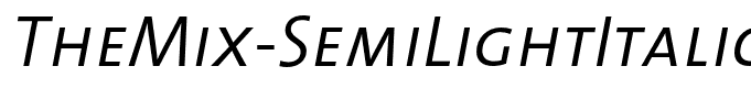 TheMix-SemiLightItalicCaps