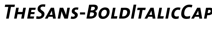 TheSans-BoldItalicCaps
