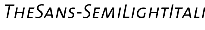 TheSans-SemiLightItalicCaps