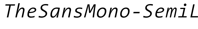 TheSansMono-SemiLightItalic