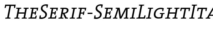 TheSerif-SemiLightItalicCaps
