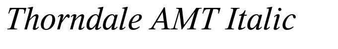 Thorndale AMT Italic