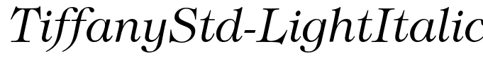 TiffanyStd-LightItalic
