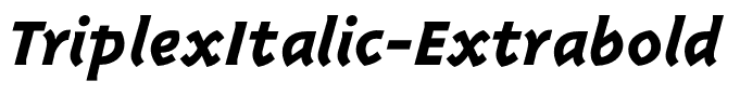 TriplexItalic-Extrabold