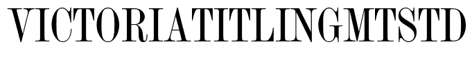 VictoriaTitlingMTStd-Cond