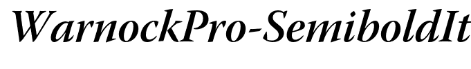 WarnockPro-SemiboldItSubh