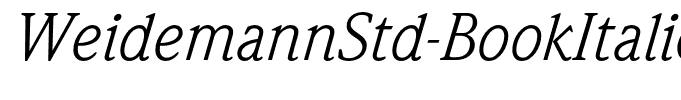 WeidemannStd-BookItalic