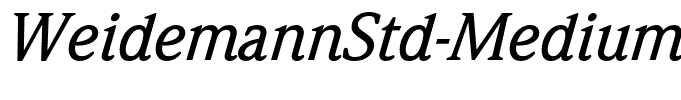 WeidemannStd-MediumItalic