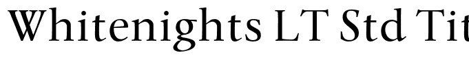 Whitenights LT Std Titling