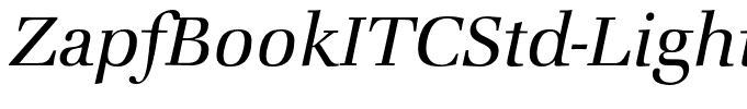 ZapfBookITCStd-LightItalic