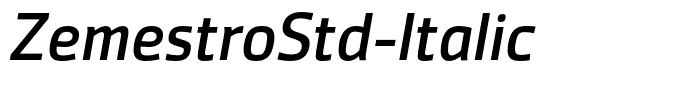 ZemestroStd-Italic