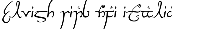 Elvish Ring NFI Italic