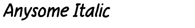 Anysome Italic