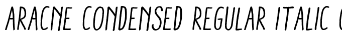 Aracne Condensed Regular Italic Condensed Italic