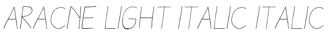 Aracne Light Italic Italic