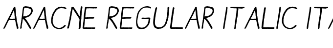 Aracne Regular Italic Italic