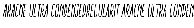 Aracne Ultra CondensedRegularIt Aracne Ultra Condensed Regular Italic