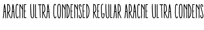 Aracne Ultra Condensed Regular Aracne Ultra Condensed Regular