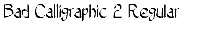 Bad Calligraphic 2 Regular