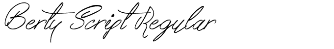 Berty Script Regular