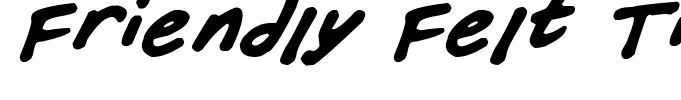 Friendly Felt Tips Italic