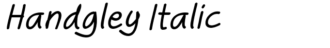 Handgley Italic