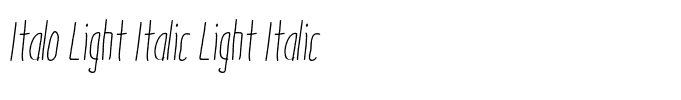 Italo Light Italic Light Italic