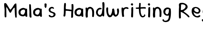 Mala's Handwriting Regular