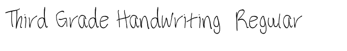 Third Grade Handwriting  Regular