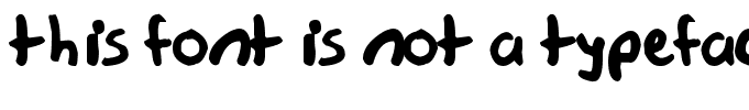this font is not a typeface Regular