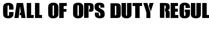 Call Of Ops Duty Regular