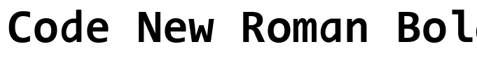 Code New Roman Bold