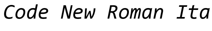 Code New Roman Italic