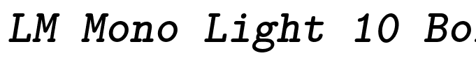 LM Mono Light 10 Bold Italic