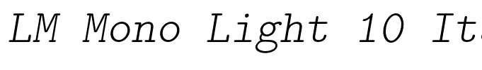 LM Mono Light 10 Italic
