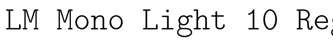 LM Mono Light 10 Regular