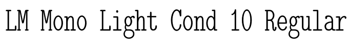 LM Mono Light Cond 10 Regular