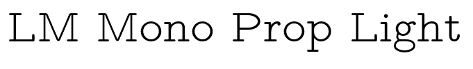 LM Mono Prop Light 10 Regular