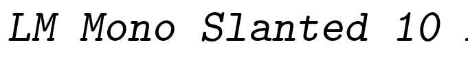 LM Mono Slanted 10 Regular
