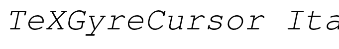 TeXGyreCursor Italic