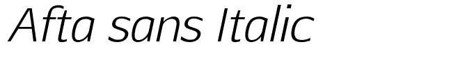 Afta sans Italic