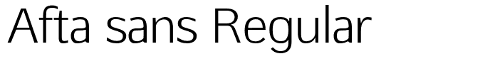 Afta sans Regular