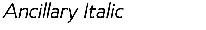 Ancillary Italic
