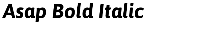 Asap Bold Italic