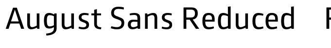 August Sans Reduced 55 Regular