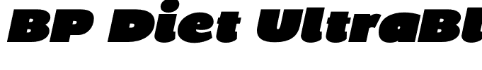 BP Diet UltraBlack Italic