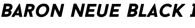 Baron Neue Black Italic Italic