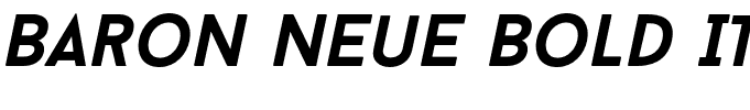 Baron Neue Bold Italic Bold Italic