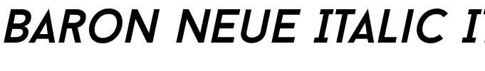 Baron Neue Italic Italic